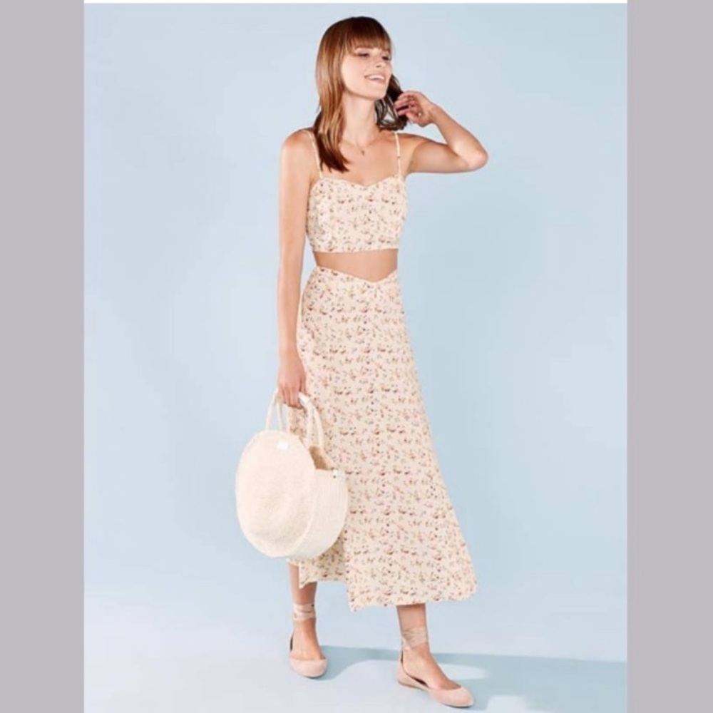 Reformation - Azalea Skirt in cream floral